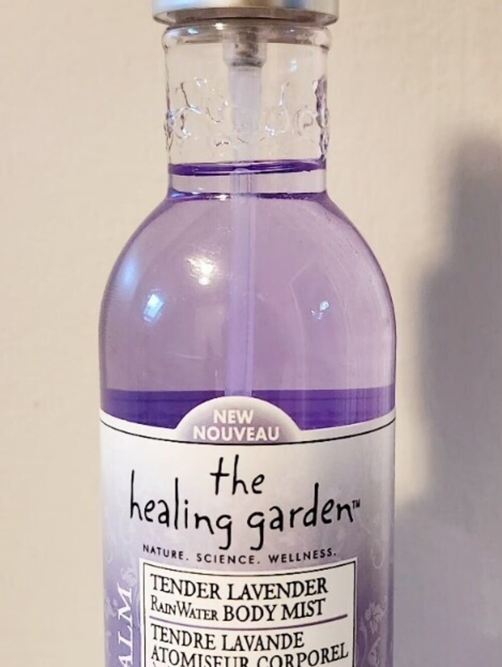 The Healing Garden Tender Lavender Rainwater Body Mist Calm 6.4oz Spray New